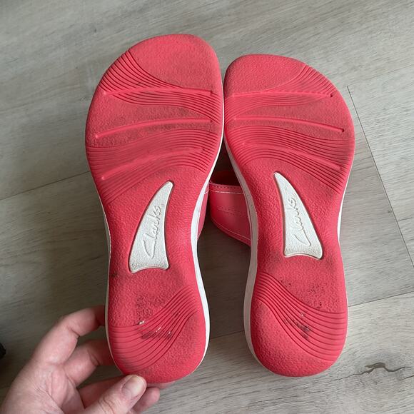 Clarks Cloudsteppers Breeze Maye Womens Strappy Sandals Pink and White Size 8 - Picture 10 of 12